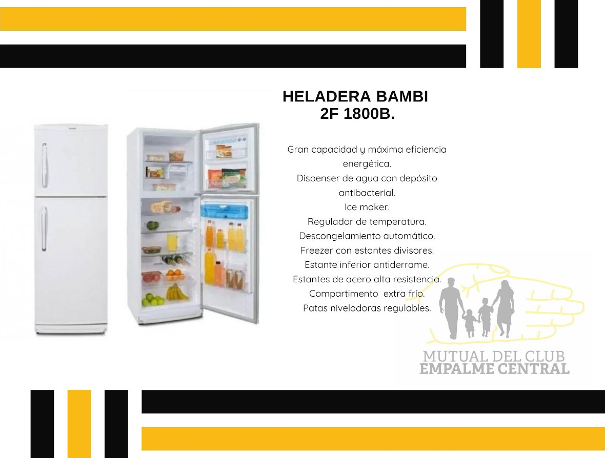 HELADERA BAMBI 2F 1800B